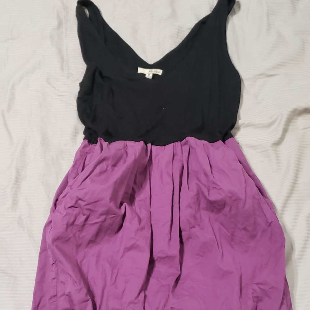 Bebop purple and black dress with pockets!!!